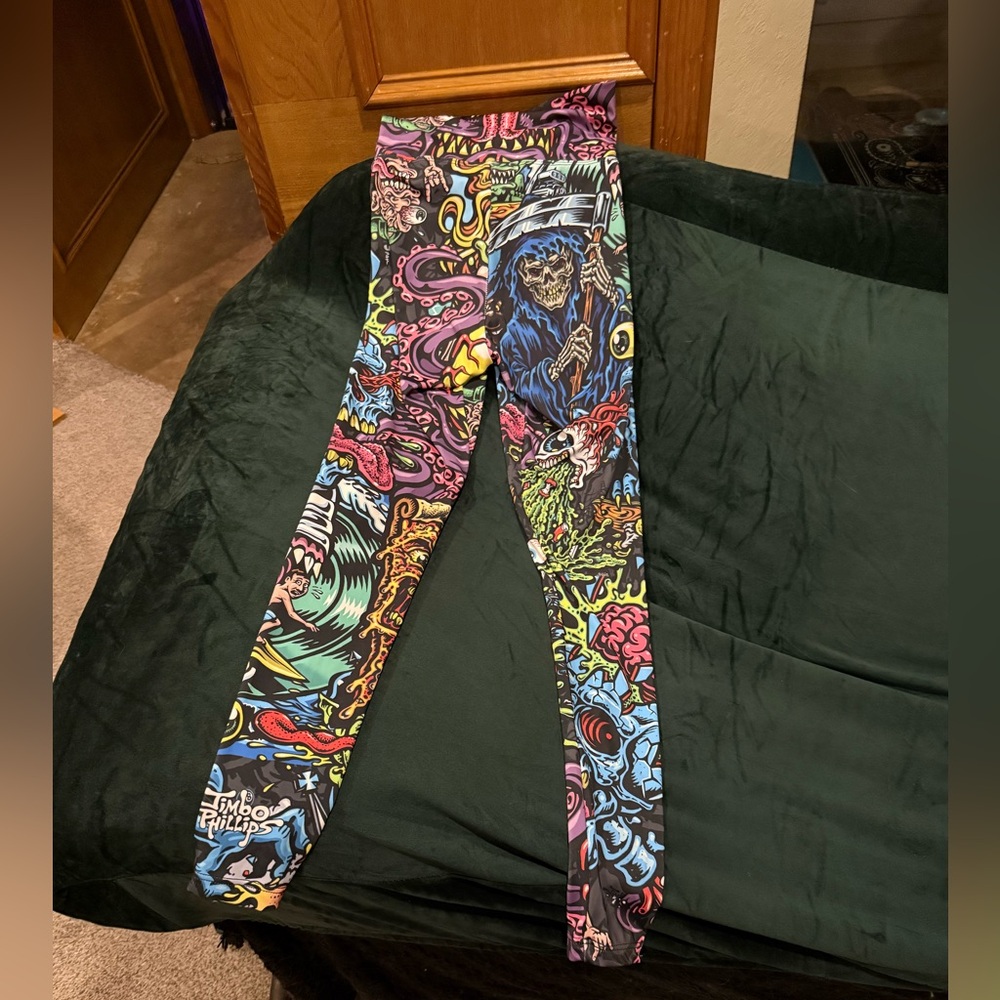 Grassroots jimbo Phillips multicolored yoga leggings size small EUC - Picture 3 of 16